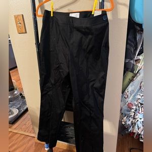 Worthington, dress pants, black, 12 P stretch, pleat in front, side button NWT